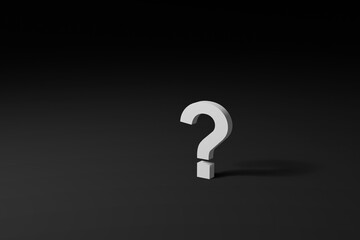 黒背景に白のクエスチョンマーク