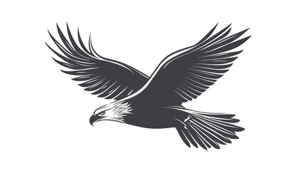 Obraz premium Majestic eagle soaring through a clear sky backdrop