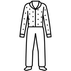 Naklejka premium Pajamas line art vector