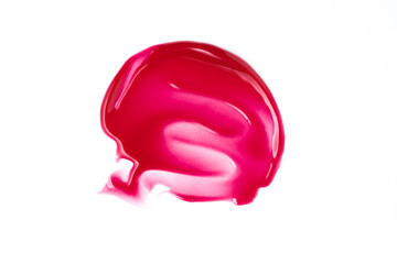 Fototapeta premium High gloss cherry red lip product smear, abstract texture swatch