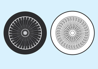 car wheel isolated on white background