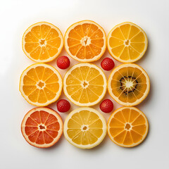 Obraz premium orange and lemon slices