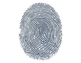 Adobe Illustrator Artwork of Detailed Blue Fingerprint Illustration. 