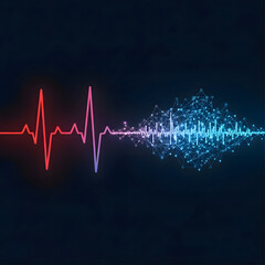 Obraz premium heart beat cardiogram