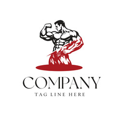 Fototapeta premium Power Fitness Gym Logo Template