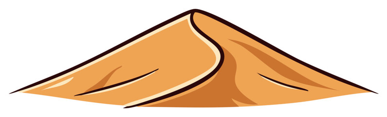 Stylized abstract sand dune illustration with flowing lines and gradients