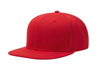 Fototapeta premium Bright red baseball cap isolated on transparent background
