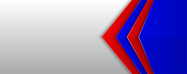 White and red diagonal arrow paper cut