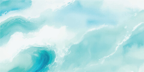 Nature Inspired Abstract Ocean Wave Watercolor Texture