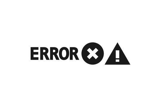 solid and outline icon of error message with warning