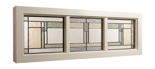 Obraz premium Terracotta planter boxes mounted under windows.