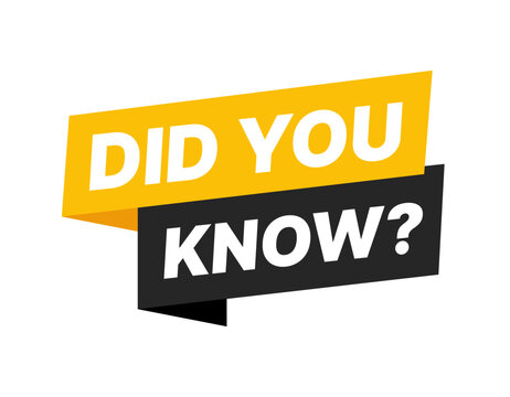 Modern paper-style vector banner with the text Did you know and a question mark, perfect for educational designs, fun facts, web promotions, and creative informational projects.