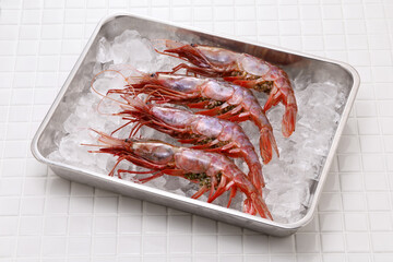 Budou Ebi, Grape colored Japanese rare expensive shrimp, Sushi or Sashimi ingredient