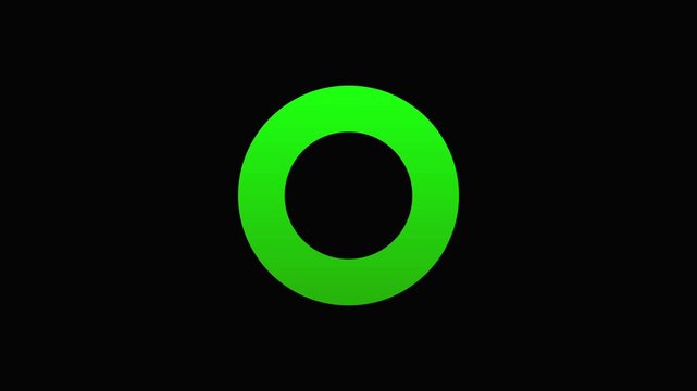 Green Circle Shape loading on Black Background for Modern Design Concepts Animated Motion Graphic