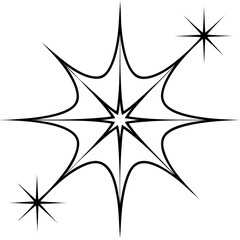 Sparkle line art vector