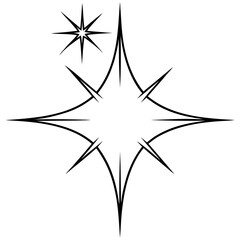 Sparkle line art vector