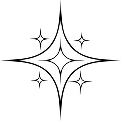 Sparkle line art vector