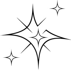 Sparkle line art vector