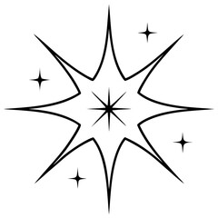 Sparkle line art vector