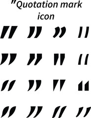 Quotation marks set in classic and modern typography vector isolated 