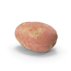 Sliced potatoes isolated on transparent background