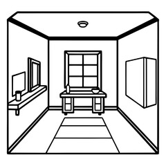 Room line art vector