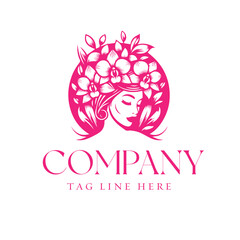 Fototapeta premium Beauty Salon Floral Logo Template