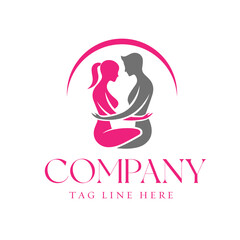 Obraz premium Couple Logo Template