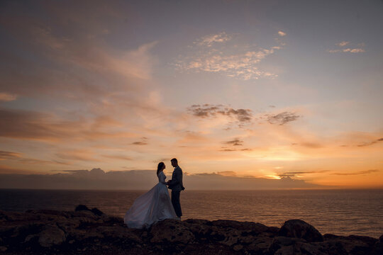 Cyprus Wedding Sunset Silhouette