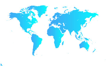 Obraz premium blue world map, Vector High Detail Grey World Map