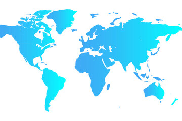 Fototapeta premium blue world map, World Map Transparent Background Vector