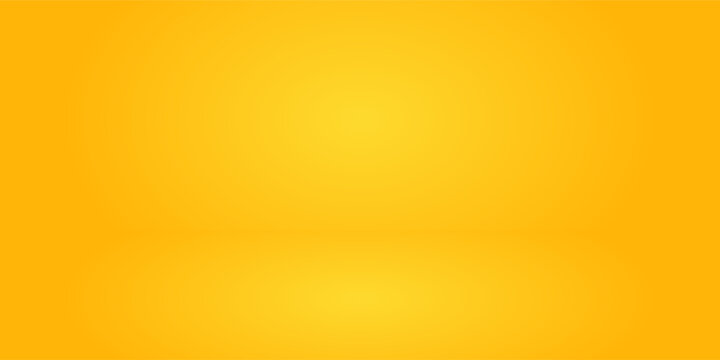 Studio background abstract with Gradient in empty room studio  Yellow empty room studio gradient used for background abstract simple