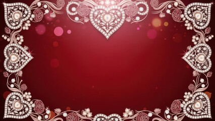 Elegant heart-shaped frame with floral design