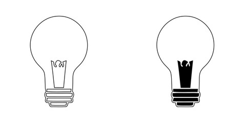 Naklejka premium Creative Idea Light Bulb Icon - Innovation, Brainstorming, and Energy Solution Concept Symbol