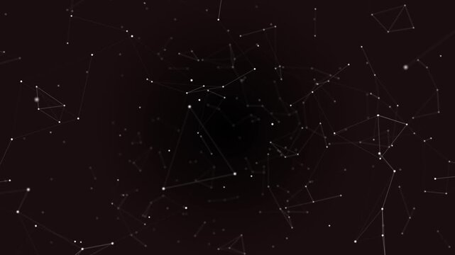 Abstract futuristic communication low poly motion background