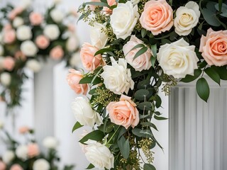 Obraz premium Elegant wedding floral arrangement