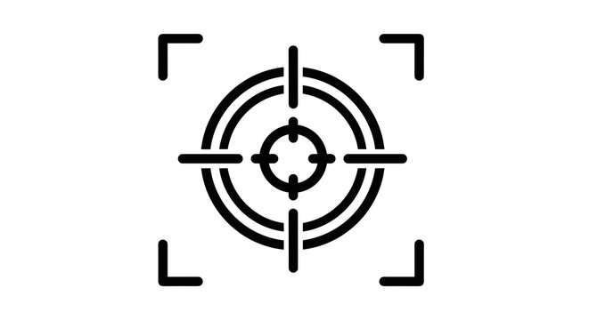 Target Focus Icon &ndash; Crosshair Aim and Precision Symbol