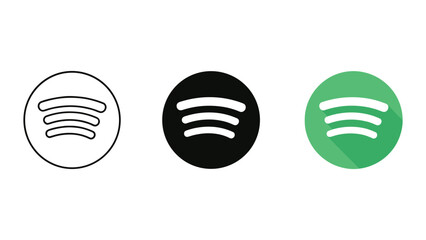 Spotify logo variations in different colors © pngmarket