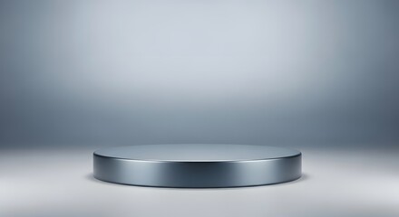 Dark Metallic Podium on Modern Gradient Background