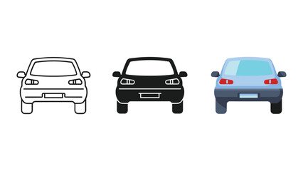 Different stages of car drawing