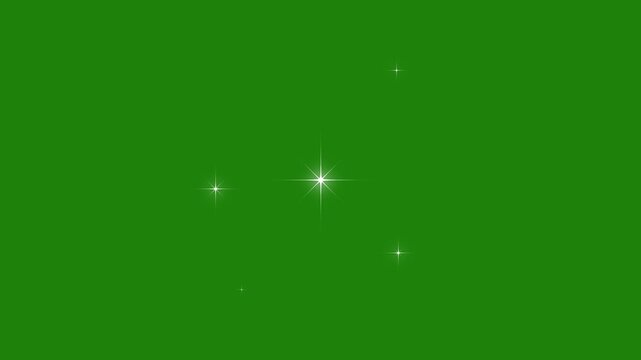 shiny glowing stars, fairy twinkle stars on green screen.Twinkle vector blinking shining Fast twinkling stars animated background.Twinkling stars animation on green screen. 4k Loop video