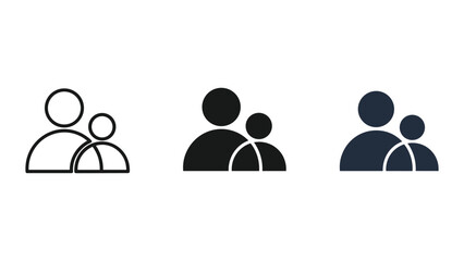 Simple icon set for family and people