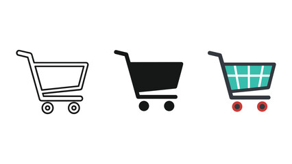 Different shopping cart icons for ecommerce
