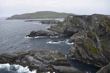 Kerry Cliffs overlooking the Atlantic Ocean, Ireland