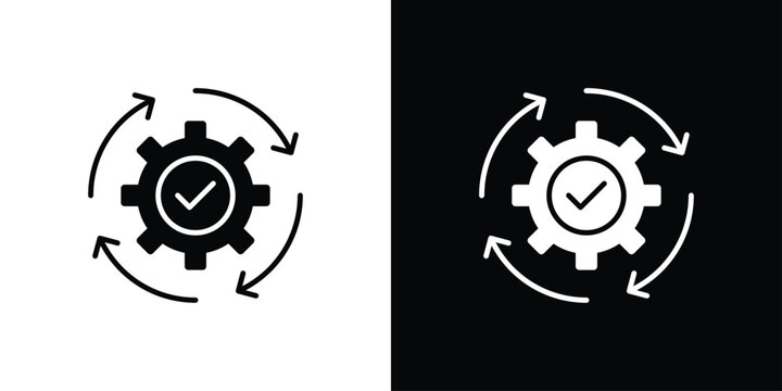 Process Icon Sheet Black And White