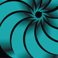 Blue and black spiral waves abstract background