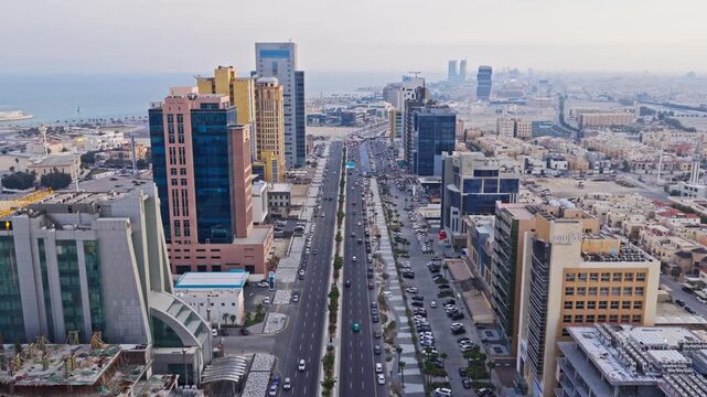 Al Khobar, Saudi Arabia: Aerial video of Al Khobar city and towers