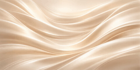 Obraz premium Smooth golden silk fabric background featuring luxury satin texture with flowing liquid waves and shiny curves in a soft material design