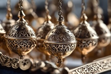 Muharram decorations close-up.