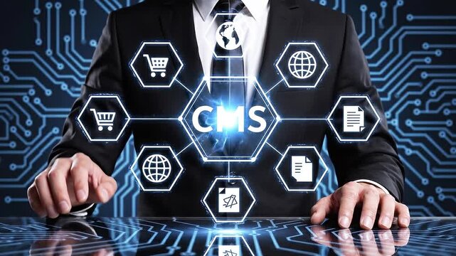 CMS concept platform for website administration and digital content management